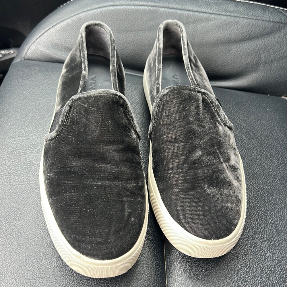 Vince Velvet Slip On Sneakers